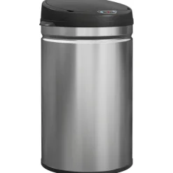 HOMCOM Mülleimer mit Sensor 30L Edelstahl Automatischer Leiser Mülleimer mit Soft-Close-Deckel, Bewegungssensor, Fingerabdruckresistente Abfalleimer für Büro, Schlafzimmer, Küchen Silber