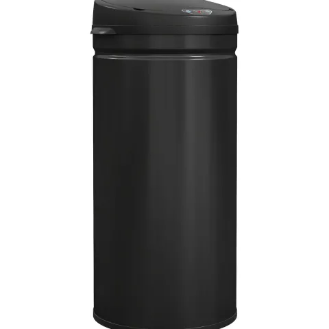 HOMCOM Mülleimer mit Sensor 42L Edelstahl Automatischer Leiser Mülleimer mit Soft-Close-Deckel, Bewegungssensor, Fingerabdruckresistente Abfalleimer für Büro, Schlafzimmer, Küchen Schwarz