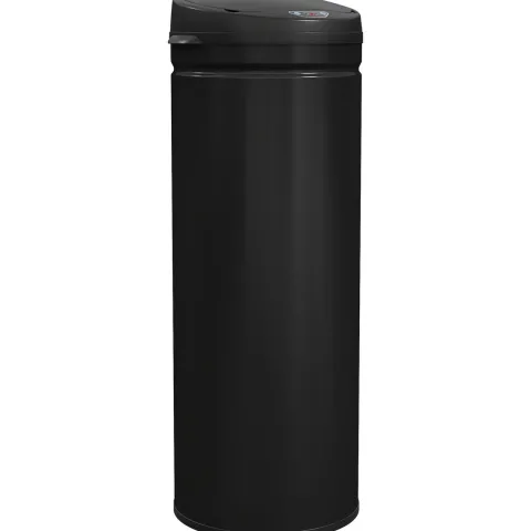 HOMCOM Mülleimer mit Sensor 50L Edelstahl Automatischer Leiser Mülleimer mit Soft-Close-Deckel, Bewegungssensor, Fingerabdruckresistente Abfalleimer für Büro, Schlafzimmer, Küchen Schwarz