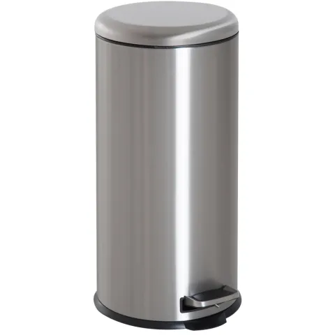 HOMCOM Mülleimer, Ø29,2 x H62,9 cm, Edelstahl, Silber