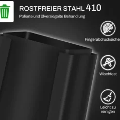 HOMCOM Mülleimer 2 x 25L Treteimer Kosmetikeimer Abfalleimer mit Deckel und Fußpedal, Müllbehälter mit Inneneimer, für Wohnzimmer, Büro, Edelstahl, 47,7 x 37,5 x 56 cm