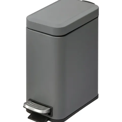 HOMCOM Mülleimer, 29,2 x 14 x 32 cm, Metall, Grau