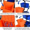 HOMCOM Putzwagen Reinigungswagen 26 Liter Wischwagen mit Wischmopp-Presse, Haushaltswagen mit Rollen Orange