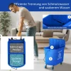 HOMCOM Putzwagen Reinigungswagen mit Wischmopp Presse 20 L Eimer mit Trennwand für Gebäudereinigung Hotel Blau