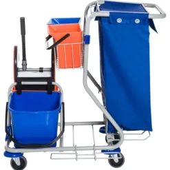 HOMCOM Putzwagen, 93 x 80 x 97 cm, PP, Blau