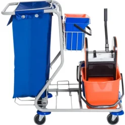 HOMCOM Putzwagen, 93 x 80 x 97 cm, PP, Blau