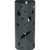 HOMCOM Schirmständer Regenschirmständer mit 4 Haken und abnehmbarer Tropfschale Schirmhalter für Gehstöcke & Regenschirme Stahl Ø17 x 41 cm Dunkelgrau