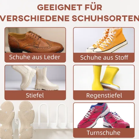 HOMCOM Schuhtrockner Elektrisch Schuhheizung Schuhwärmer Wandmontage Stiefeltrockner Trockengestell Schuh Trocknungsgerät für Schuhe, Socken, Handschuhe, Skischuhe