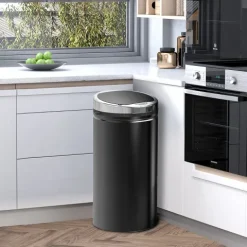 HOMCOM Sensor Mülleimer 42L Automatischer Mülleimer mit Bewegungssensor, Abfalleimer Abfallbehälter Müllbehälter für Küchen Büro, Schlafzimmer, Schwarz