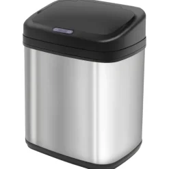HOMCOM Sensor Mülleimer 20L Edelstahl Automatischer Mülleimer mit Bewegungssensor, Abfalleimer mit Inneneimer Müllbehälter Abfallbehälter für Büro, Schlafzimmer, Küchen Silber+Schwarz