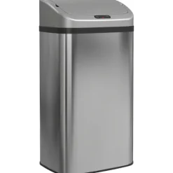 HOMCOM Sensor Mülleimer 48L Edelstahl Automatischer Mülleimer mit Bewegungssensor, Fingerabdruckresistente Abfalleimer Abfallbehälter Müllbehälter für Büro, Schlafzimmer, Küchen Silber