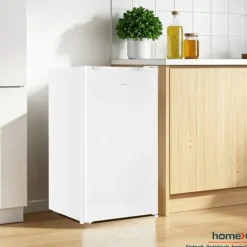 homeX Gefrierschrank Tiefkühlschrank klein 60L Nutzinhalt 4-Sterne Gefrieren Freezer kompakt freistehend weiß