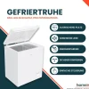 homeX Gefriertruhe Tiefkühltruhe klein 142L Nutzinhalt 4-Sterne Gefrieren Kühltruhe mit Super-Frost-Funktion weiß