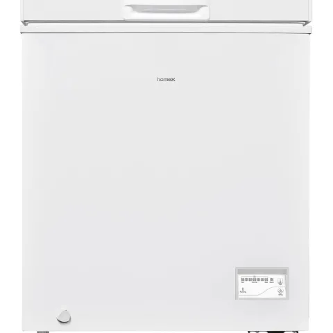 homeX Gefriertruhe Tiefkühltruhe klein 142L Nutzinhalt 4-Sterne Gefrieren Kühltruhe mit Super-Frost-Funktion weiß