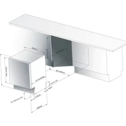 homeX Geschirrspüler vollintegriert Einbauspülmaschine 60 cm 14 Gedecke 5 Programme Aquastop GSEV6014AE