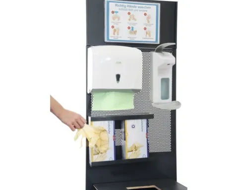 Hygienestation Premium Grundstand 156 cm inkl. Abfallbehälter
