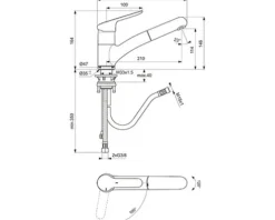 Ideal Standard Küchenarmatur CERAFLEX chrom BC143AA