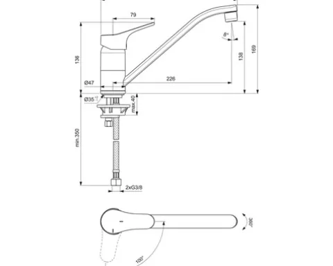 Ideal Standard Küchenarmatur CERAFIT chrom BC133AA