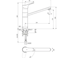 Ideal Standard Küchenarmatur CERAFIT chrom BC139AA