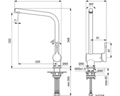 Ideal Standard Küchenarmatur CERALOOK chrom BC174AA