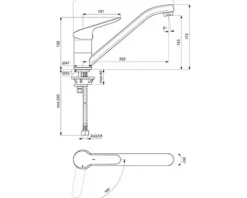 Ideal Standard Küchenarmatur CERAFLEX chrom BC129AA