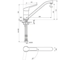 Ideal Standard Küchenarmatur CERAFLEX chrom BC130AA