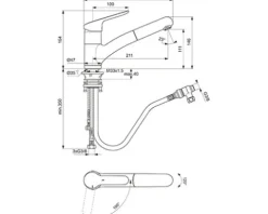 Ideal Standard Küchenarmatur CERAFLEX chrom BC144AA