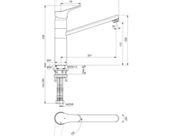 Ideal Standard Küchenarmatur CERAFIT chrom BC140AA