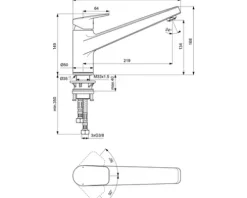 Ideal Standard Niederdruckarmatur CERAPLAN chrom BD322AA