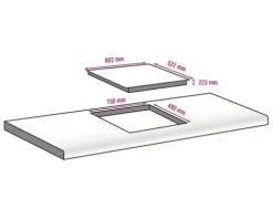 Induktionskochfeld mit Dunstabzug Bosch 80,2 x 52,2 cm 2 Induktionskochzonen PVQ811H26E