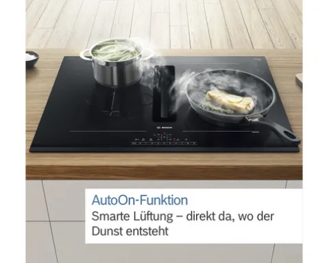 Induktionskochfeld mit Dunstabzug Bosch 71 x 52,2 cm 2 Induktionskochzonen PVQ711H26E