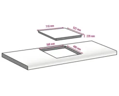 Induktionskochfeld mit Dunstabzug Bosch 71 x 52,2 cm 2 Induktionskochzonen PVQ711H26E