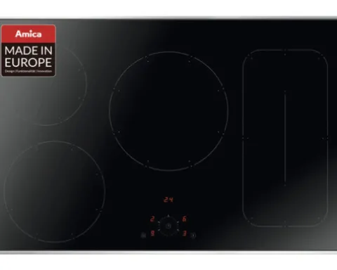 Induktionskochfeld mit Rahmen Amica 76,8 x 51,8 cm 5 Kochzonen KMI 752 630 E