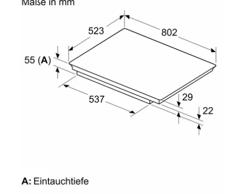 Induktionskochfeld mit Rahmen Bosch 80,2 x 51,3 cm 4 Kochzonen PXV845HC1E