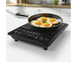 Induktionskochplatte GOURMETmaxx 28 x 35 cm 1 Kochplatte Single-Induktionskochfeld Digital-Display 1500W schwarz