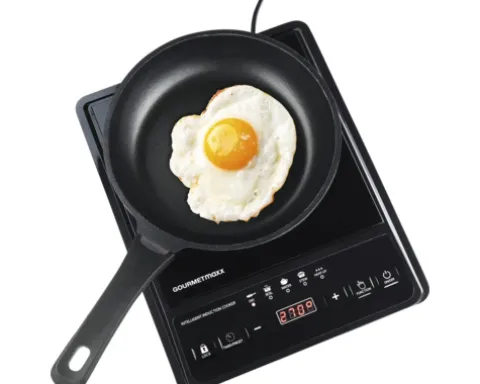 Induktionskochplatte GOURMETmaxx 28 x 35 cm 1 Kochplatte Single-Induktionskochfeld Digital-Display 1500W schwarz
