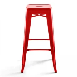Industrielle Metallhocker Set von 4 43 x 43 x 76 cm - Oviala