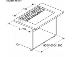 Installationsset Bosch für 80 cm breite Geräte DSZ8WW1Y2