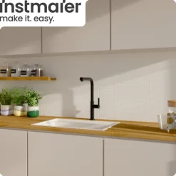 instmaier Cassia Niederdruck Spültischarmatur | Edelstahl| Küchenarmatur mit herausziebarem Auslauf