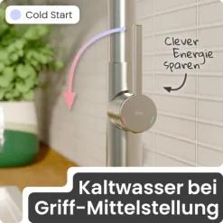 instmaier Cassia Niederdruck Spültischarmatur | Edelstahl| Küchenarmatur mit herausziebarem Auslauf