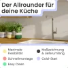 instmaier Cassia Spültischarmatur | Edelstahl| Küchenarmatur mit herausziebarem Auslauf