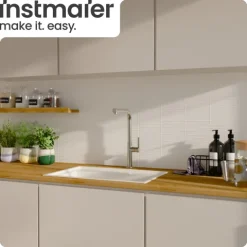 instmaier Cassia Spültischarmatur | Edelstahl| Küchenarmatur mit herausziebarem Auslauf