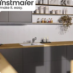 instmaier Küchenarmatur Elena | Ausziehbare Brause | Wasserhahn Küche mit 2 Funktionen | Spültischarmatur Chrom | 360° schwenkbar | mit Zentralverschraubung