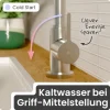 instmaier Küchenarmatur Leona | 360° schwenkbar | Wasserhahn Küche | Spültischarmatur Edelstahlfarben | Hoher Auslauf | mit Zentralverschraubung