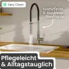 instmaier Küchenarmatur Nova | Flexible Geschirrbrause | Wasserhahn Küche mit 2 Funktionen | Spültischarmatur Chrom / Schwarz | 360° schwenkbar | mit Zentralverschraubung