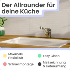 instmaier Küchenarmatur Vera | 360° schwenkbar | Wasserhahn Küche | Spültischarmatur Chrom | mit Zentralverschraubung
