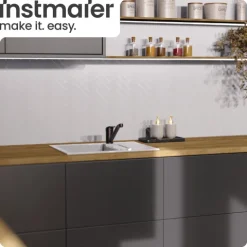 instmaier Küchenarmatur Vera | 360° schwenkbar | Wasserhahn Küche | Spültischarmatur Schwarz Matt | mit Zentralverschraubung