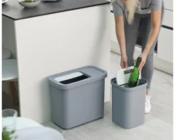 Joseph & Joseph Mülleimer mit offener Einwurföffnung GoRecycle Anzahl Fächer 2 14 Liter 32 Liter hellblau 30112