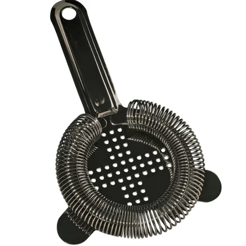 Julep Sieb, Julip Strainer - CROSS, Edelstahl 304 - GMB - Rotgussschwarz