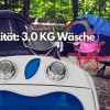 JUNG ADLER AD8051 Mini Waschmaschine mit Schleuder blau, Waschautomat bis 3 KG, Reisewaschmaschine, Miniwaschmaschine, Camping Mobile Waschmaschine, Toploader (1 Kammer)